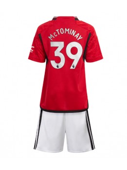 Otroški Nogometna dresi replika Manchester United Scott McTominay #39 Domači 2023-24 Kratek rokav (+ hlače)